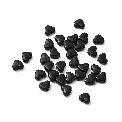 Heart Spray Painted Alloy Beads FIND-G053-01H-1