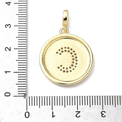 Brass Micro Pave Clear Cubic Zirconia Pendants KK-L253-17G-C-1