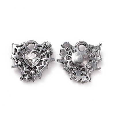 Rack Plating Alloy Glass Pendants LS-FIND-I037-37A-1