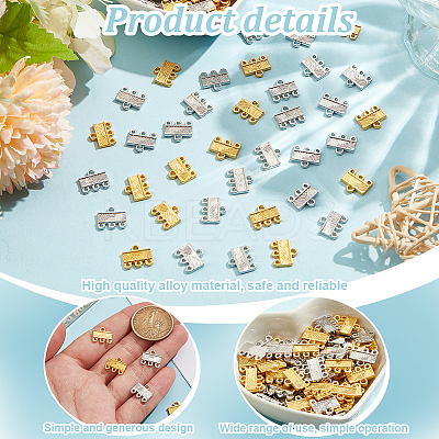 120Pcs 2 Colors Alloy Chandelier Components Links FIND-GO0003-32A-1