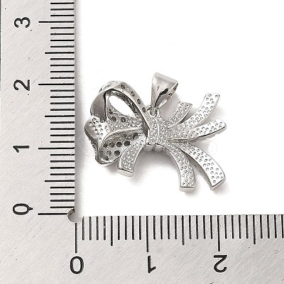 Brass Micro Pave Clear Cubic Zirconia Pendants FIND-Z041-01P-1