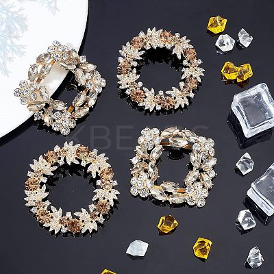 4Pcs 2 Style Alloy Shoes Buckle Clips ALRI-FG0001-02-1