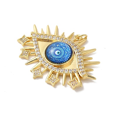 Rack Plating Brass Cubic Zirconia Pendants KK-G504-22G-02-1