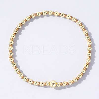 Bohemian Style Seed Beaded & Pearl Stretch Bracelet for Women XY5299-5-1