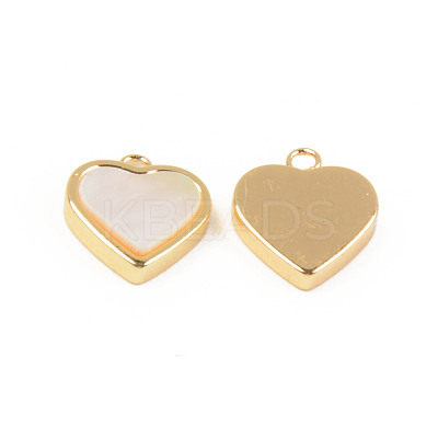 Natural White Shell Mother of Pearl Shell Charms SHEL-T017-23G-1