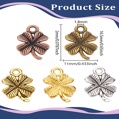 80Pcs 5 Colors Zinc Alloy Pendants FIND-LP0002-57-1