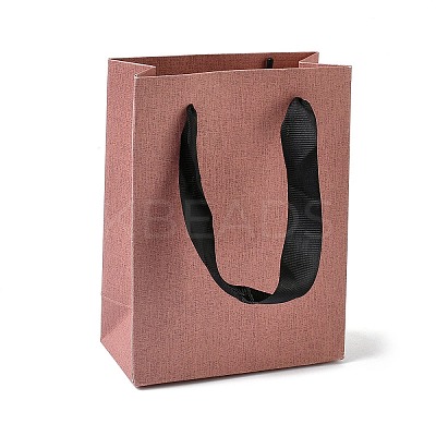 Paper Gift Tote Bags with Nylon Ribbon Handles LS-ABAG-G018-01A-1