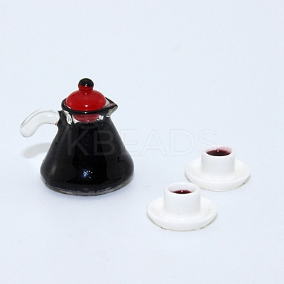 Mini Resin Coffeepot & Cup Sets BOTT-PW0002-118-1