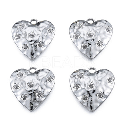 Non-Tarnish 304 Stainless Steel Pendant Rhinestone Settings STAS-N098-213P-1