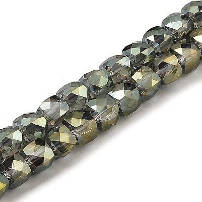 Electroplate Transparent Glass Beads Strands GLAA-C029-03B-04-1
