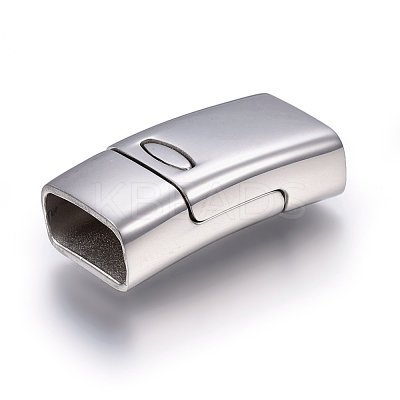 Tarnish Resistant 304 Stainless Steel Magnetic Clasps with Glue-in Ends STAS-E440-39P-1