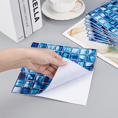 PVC Self-Adhesive Mark Crystal Pattern Paper DIY-WH0217-06-1