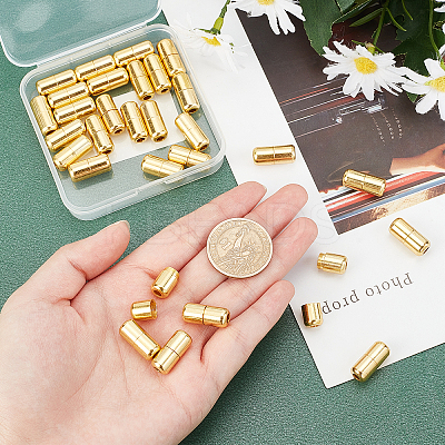 30 Sets Column Brass Capsule Lace Lock Buckles KK-PH0003-91G-1