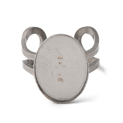 304 Stainless Steel Open Cuff Findings STAS-R123-02I-P-1