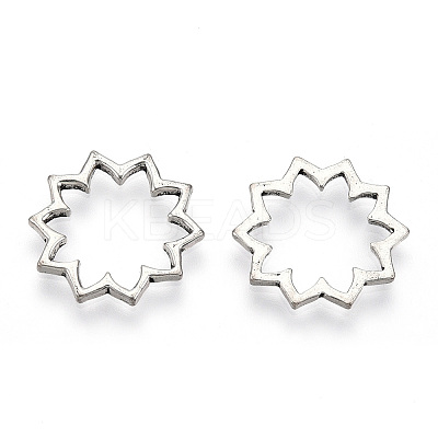 Tibetan Style Alloy Linking Rings PALLOY-T075-207AS-1