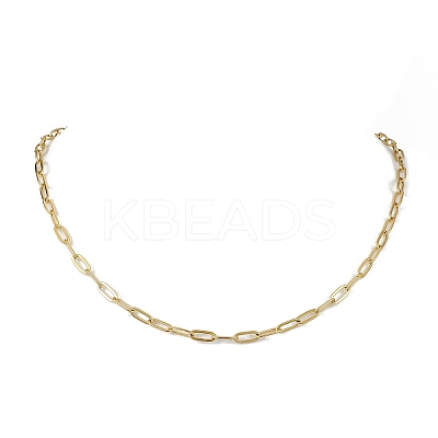 304 Stainless Steel Paperclip Chains Necklaces for Women NJEW-JN04744-1