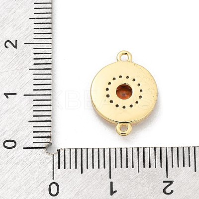 Brass Micro Pave Clear Cubic Zirconia & Shell Connector Charms KK-M303-03G-03-1