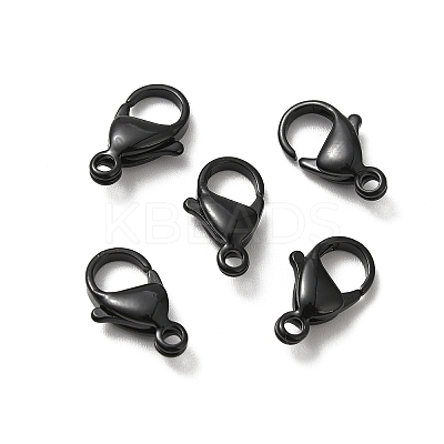 Spray Painted 304 Stainless Steel Lobster Claw Clasps STAS-R120-01F-02-1