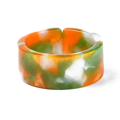 Resin Wide Band Cuff Ring RJEW-T022-013-1