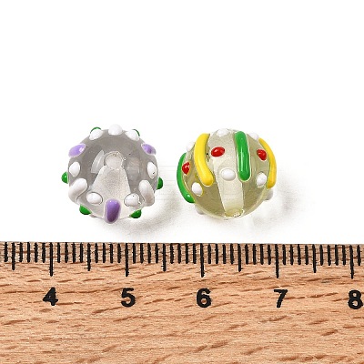 52Pcs Christmas Theme Resin Enamel Beads RESI-Z041-10-1