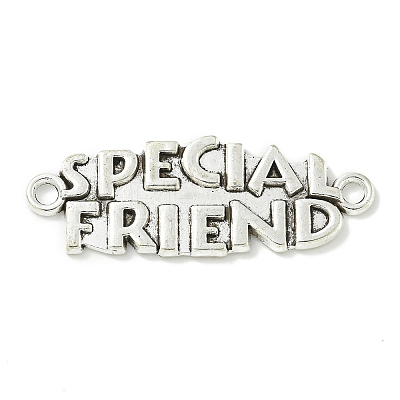 Tibetan Style Alloy Word Special Friend Links Connector Charms TIBE-I026-6021AS-1