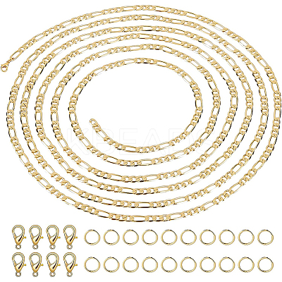 DIY Real 18K Gold Plated Chain Bracelet Necklace Making Kits DIY-BC0005-18-1