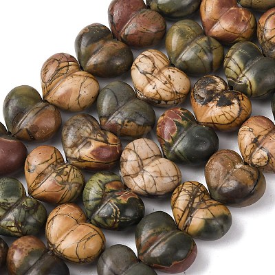 Natural Picasso Stone/Polychrome Jasper Beads G-D098-B02-1