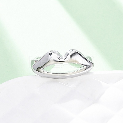 304 Stainless Steel Adjustable Open Cuff Rings RJEW-Q020-19P-1