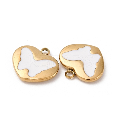 304 Stainless Steel Enamel Charms STAS-L022-008G-B-1