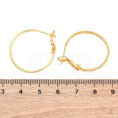 Brass Hoop Earrings EJEW-R014-17A-G-1