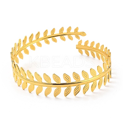 Leaf Upper Arm Cuff Band LS-AJEW-G033-02G-1