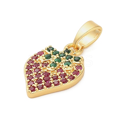 Brass Micro Pave Cubic Zirconia Pendants KK-B158-02G-02-1