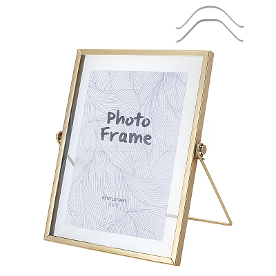 Iron & Glass Round Photo Frame AJEW-WH0270-534C-1