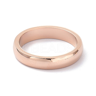 4mm Polished Plain Dome Finger Ring for Girl Women RJEW-C012-06E-RG-1