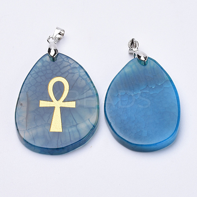 Natural Agate Pendants G-S282-19-1