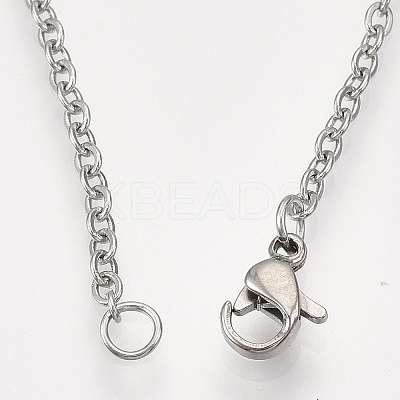 Non-Tarnish 201 Stainless Steel Pendant Necklaces LS-NJEW-T009-JN035-1-40-1