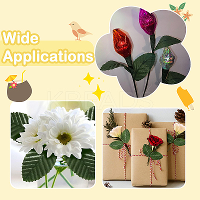 Handmade Silk Cloth Artificial Leaf AJEW-WH20070-073H-1