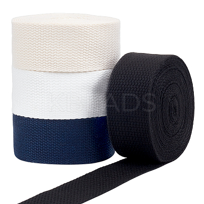 4 Rolls 4 Styles Polyester-Cotton Ribbon DIY-PH0030-48-1