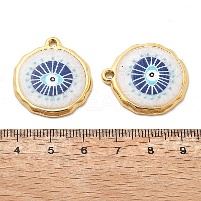 IP Plating(IP) 304 Stainless Steel Enamel Pendants STAS-A103-01G-02-1