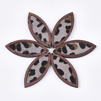 Eco-Friendly Cowhide Leather Big Pendants X-FIND-S301-34C-01-1