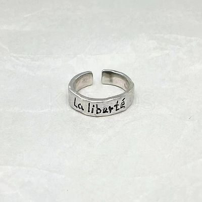 Motivational Slogan Alloy Cuff Rings FS-WGE3CFE-03-1