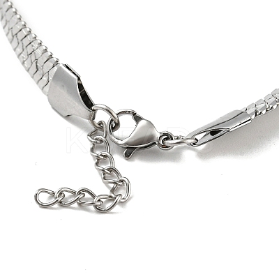 Non-Tarnish 304 Stainless Steel Herringbone Chain Bracelet BJEW-D028-02B-02P-1