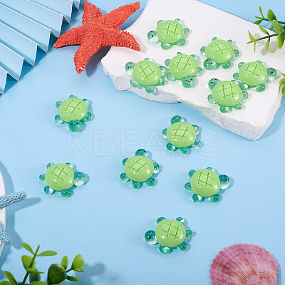12Pcs Luminous Resin Cabochons RESI-TA0004-55A-1