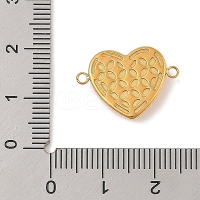Ion Plating(IP) 304 Stainless Steel Micro Pave Clear Cubic Zirconia Connector Charms STAS-S131-16G-1