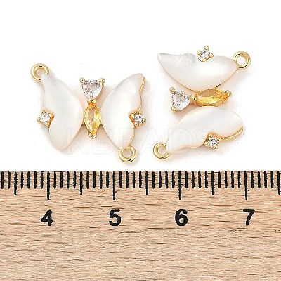 Brass Micro Pave Cubic Zirconia Pendants KK-U043-31G-01-1