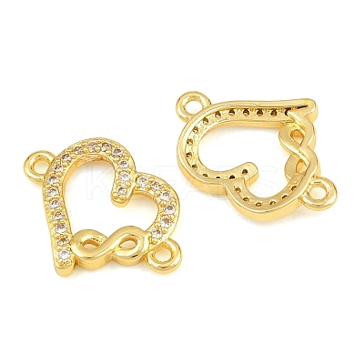 Brass Micro Pave Clear Cubic Zirconia Connestor Charms CU-CBAB3AD-02G-01-1