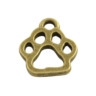 Tibetan Style Alloy Dog Paw Prints Pendants TIBEP-Q041-134B-AB-NR-1