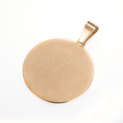 Ion Plating(IP) 304 Stainless Steel Flat Round with Word Lord's Prayer Cross Pendants X-STAS-P085-25-1