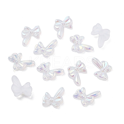 Bowknot Rainbow Iridescent Plating Acrylic Cabochons PACR-B003-03-1