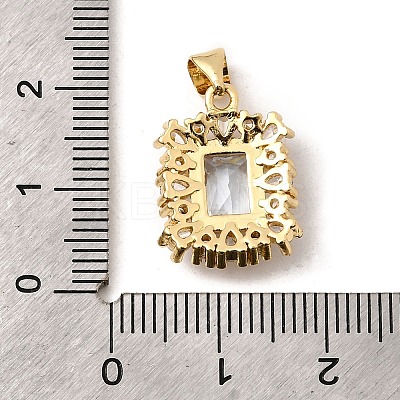 Brass Micro Pave Cubic Zirconia Pendants KK-I360-010G-02-1